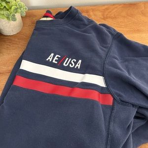 American Eagle USA Navy Crewneck— size medium